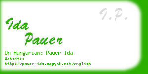 ida pauer business card